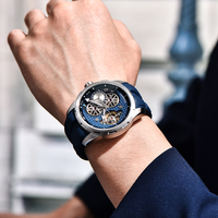 Montre mécanique Pagani Design New YS022 Tourbillon pour homme, bracelet en métal, verre saphir acrylique, étanche 100 m, automatique.