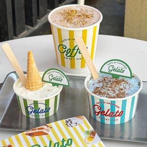 Vaso de Postre Desechable Personalizado, Ecológico, Impreso en Fábrica, Tazón de Papel para Helado con Tapa - Product Image 3