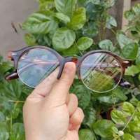 Lunettes en acétate demi-monture rétro à la mode pour hommes et femmes Lentilles prescriptives à bord épais haute densité disponibles