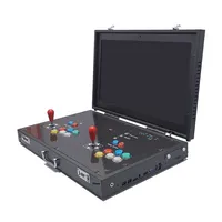 Machine d'arcade à écran de 24 pouces, boîte à lumière lunaire de Pandora à domicile, double joystick, étui de transport pliable, garantie d'un an - Langue anglaise