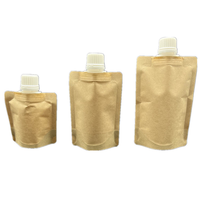 Sacs d'emballage en papier kraft avec bec verseur, biodégradables, recyclables, imprimés sur mesure, pour lessive liquide, cosmétiques, shampoing, recharge
