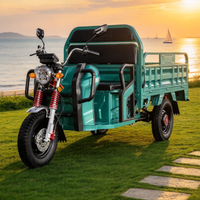 Tricycle électrique certifié EEC COC L2e U, capacité de charge de 585 kg, moteur 72V 1500W, caisse de chargement de 1600 mm, déchargement facile