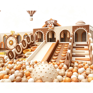 Aoleao Aire de jeux intérieure en bois personnalisée pour enfants, avec piscine à balles, toboggan et tunnel d'escalade, certifiée CE TUV CPC - Product Image 3