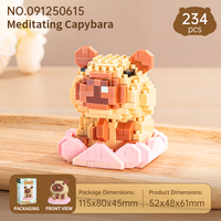 Lot de blocs de construction micro-diamants Capybara méditant en gros – Mini briques animales zen – Fournisseur en vrac – Cadeaux d'anniversaire