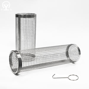 Cestas redondas para parrilla portátiles, tubo de red de metal de acero inoxidable, cesta para barbacoa, <span class=keywords><strong>cilindro</strong></span>, cesta para asar rodante - Product Image 5