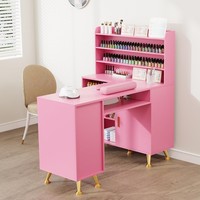 Tiroir en bois boîte de rangement collecteur de poussière intégré repose-main manucure Table Station grands Salons ou configurations à domicile