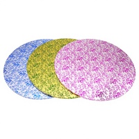 Base de pâtisserie personnalisée OEM en PVC de qualité alimentaire, biodégradable, gaufrée à motif quadrillé et floral, profil 12 mm, pour décorateurs de gâteaux