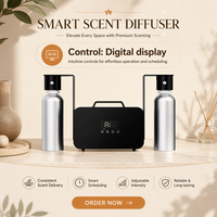 Diffuseur de parfum intelligent double bouteille pour climatisation, machine à huiles essentielles sans eau, affichage numérique pour hall d'hôtel et bureau
