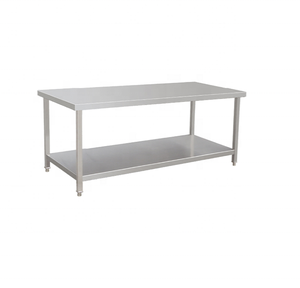 Table de préparation de travail à faible quantité minimale de commande table d'atterrissage à vaisselle table de travail en acier inoxydable à une étagère avec certificats ISO9001 - Product Image 1