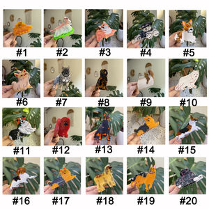 Pinzas de Pelo con Forma de <span class=keywords><strong>Cachorro</strong></span>, Simulación Dulce, Acetato, Brillantes y Elegantes, Accesorios para el Cabello de Niña, Veinte Tipos Diferentes de Pinzas de Pelo con Forma de Perro - Product Image 5