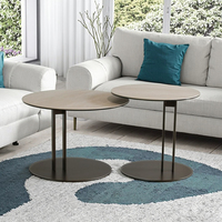 Table basse moderne en verre trempé, très populaire, épaisseur 6+6MM, pour salon, ensemble de table à manger décorative avec structure métallique