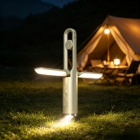 Lampe de camping pliable multifonctionnelle, lampe torche LED puissante, lampe d'avertissement d'ambiance d'urgence pour le camping en plein air