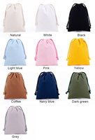 Pochette en coton recyclé avec cordon de serrage, sac cadeau, impression de logo personnalisée, matériau recyclable pour l'emballage d'huiles essentielles et de bougies