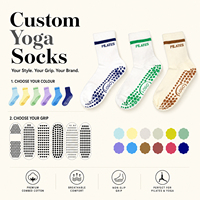 Chaussettes de yoga en tricot à logo personnalisé, faible MOQ, pour femmes adultes, avec grip en silicone, marque privée, respirantes, pour l'été et le Pilates