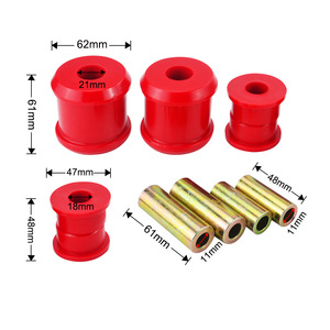Bagues de bras de suspension arrière Poyracing pour Subaru Impreza WRX 1998-2007, fixation en caoutchouc rouge - Product Image 5
