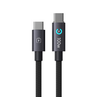 Câble de charge rapide USB-C PD 100W en nylon tressé avec lumière RGB fluide et puce de protection intelligente intégrée pour iPhone 16 17 18