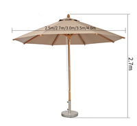 Table centrale d'extérieur, chaises, parasol, café, stand commercial, parasols carrés