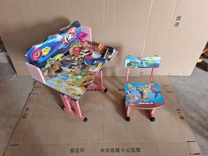 Giá rẻ trẻ em giá trẻ em nghiên cứu bảng và ghế Set với carton mô hình Chiều cao có thể điều chỉnh trẻ em của nghiên cứu bảng - Product Image 2