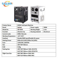 Sailwin 900W 650W DMX 512 Jet Cold Spark Fountain, Machine à Étincelles Froides Pyrotechniques Blanches pour Scène et Mariage