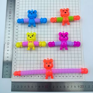 Jouet anti-stress en forme d'ours en peluche, tube extensible en plastique, jouet anti-stress pour enfants et adultes, cadeau unisexe de 2 à 4 ans - Product Image 1