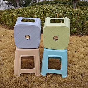 <b>Plastic</b> Square <b>Stool</b> 24.5cm Multi-Purpose Child Bathroom <b>Stool</b> Non Slip Thickened Minimalist Design PP Material - Product Image 3