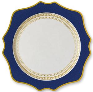 จานอาหารเซรามิกสีฟ้าสีขาวลายดอกทานตะวันพอร์ซเลนลายกระดูกแนววินเทจสไตล์ยุโรปชุดรับประทานอาหารแบบยั่งยืนขึ้นบ้านใหม่ - Product Image 2