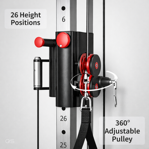 Appareil <span class=keywords><strong>de</strong></span> musculation mural multifonctionnel QS-H2 à double poulie avec miroir et machine à câbles pour la maison, doté d'un pile <span class=keywords><strong>de</strong></span> poids <span class=keywords><strong>de</strong></span> 35 kg x 2 - Product Image 2