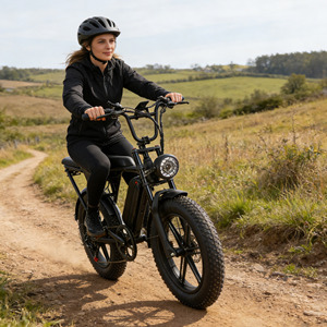 Vélo électrique tout-terrain rétro BAOLUJIE 48v 750W à pneus larges, 50 km/h, pour l'aventure sur la neige et la montagne - Product Image 1