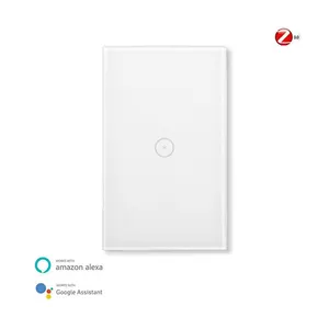 Zigbee One Gang Wall Touch Switch, Intelligent AU/US Standard Wall Switch for Smart Home, App Remote control 110V- 240V