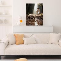 Tableau sur toile Jésus-Christ et l'Agneau perdu, impression d'art religieux biblique, décoration murale chrétienne pour salon, chambre et maison
