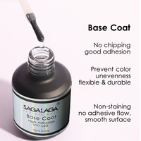 Base de vernis à ongles en gel UV/LED 15 ml, effet caoutchouc, forte adhérence, longue tenue, marque privée, logo personnalisé, vente en gros pour salons