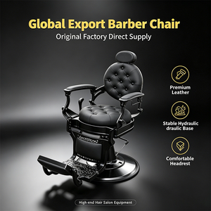 Nouvelle arrivée de fauteuil de salon moderne en cuir coloré à fond rond, fauteuil inclinable avec grande pompe hydraulique, fauteuil de barbier - Product Image 2