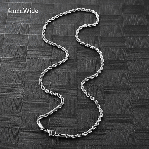 4mm Wide Silver