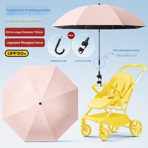 Parasol universel extra large de 85 cm pour poussette, résistant aux UV, en nylon 190T, protection contre le soleil et la pluie pour tricycles et poussettes - Product Image 1