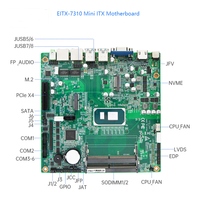 EITX-7310 Motherboard Mini-ITX Onboard CPU Generasi ke-11 I7/i5/i3 Industri Tertanam Tiga Layar VGA LVDS EDP NVMe DDR4 Baru