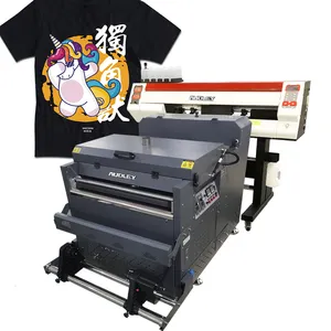 Máquina de impressão em roupas dtf impressora audley, impressão de tecido personalizada, máquina quente para impressão de camiseta