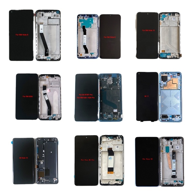For Poco M3 M3 Pro M4 M4 Pro M5 Touch Screen Assembly with Frame LCD Display for Redmi Note 7/8/9/9pro Mobile Phones