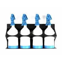 Support mural pour flacons pulvérisateurs JH-Mech, organiseur pour 6 flacons de 16 oz (500 ml), en acier carbone, support mural pour flacons pulvérisateurs