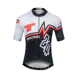 Maillot de cyclisme personnalisé avec impression par sublimation, unisexe, fermeture éclair intégrale, séchage rapide, respirant, pour route et VTT, manches courtes - Product Image 5