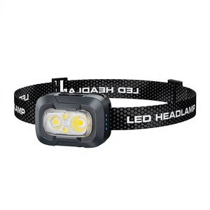 Nouvelle lampe frontale LED rechargeable tricolore transfrontalière, longue autonomie, ultra-lumineuse, étanche, pour activités de plein air, pêche, cyclisme et VTT - Product Image 1