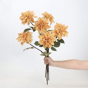 LO-645 Vente en gros de fleurs artificielles de dahlia en PU de haute qualité, effet toucher réel, hydratantes, fleurs artificielles de luxe pour la décoration de mariage et de la maison - Product Image 4