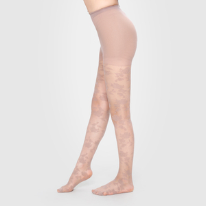 Medias de nailon personalizadas con estampado digital jacquard floral, parte superior controlada, para mujer, con puntera reforzada - Product Image 6