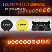 Barre lumineuse LED de 5 pouces 30000LM 100W, étanche IP67, pour pare-chocs Raptor, montant A, projecteur rond tout-terrain pour Wrangler Bronco Tank300