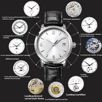 Orologio Meccanico Personalizzato ODM con Doppio Disco e Funzione Jump Hour, Movimento Miyota 8215, Strumento di Ripristino in Acciaio
