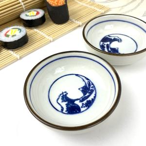 Tikar bambu sushi fujiyama Jepang baru 8 buah set piring makan sushi peralatan khusus keramik dengan sumpit - Product Image 4