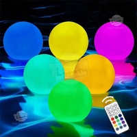 Ballon gonflable géant LED extérieur personnalisé de 1m 2m, étanche, imprimé RGB UV, durable, pour divertissement aquatique