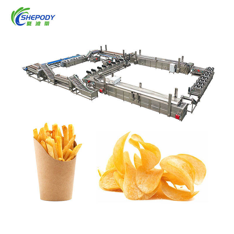 500-5000kg Frozen French Fries Production Line IQF Freezing Line Pre ...