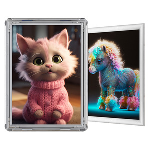 CYDISPLAY A0 Silver Aluminium 32mm Quick Change Movie Snap Frame Front Loading Printed <strong>Poster</strong> For Bathroom Promotional
