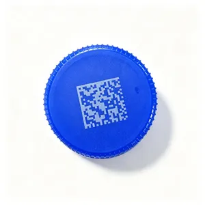 Machine de marquage laser UV Tanba GS1 DataMatrix pour le marquage des bouchons de grandes bouteilles d'eau minérale naturelle, traçabilité un article-un code - Product Image 3
