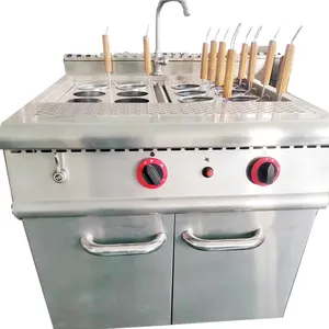 Commercial Stainless Steel Hotel Noodle Boiler Gas Pasta Cooker With Cabinet